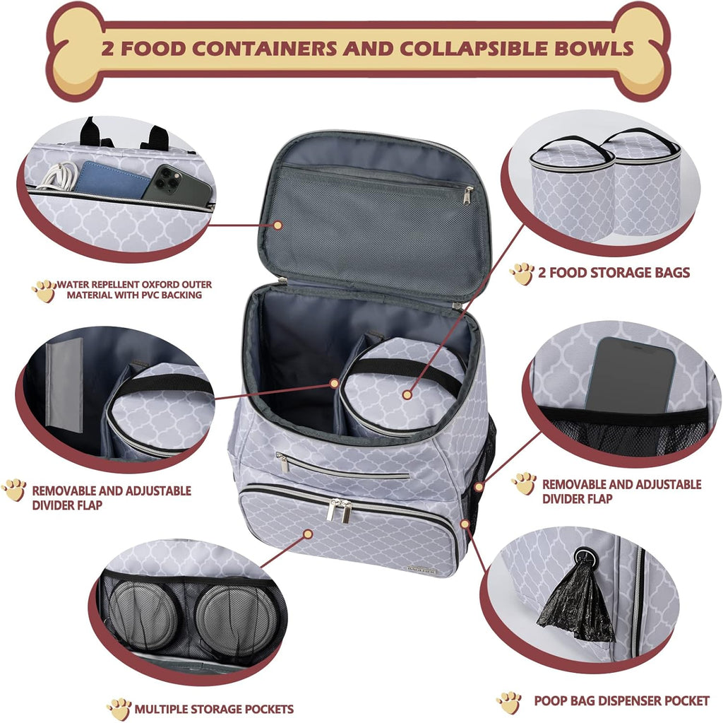 BAGLHER Dog Travel Backpack Airline Approved White