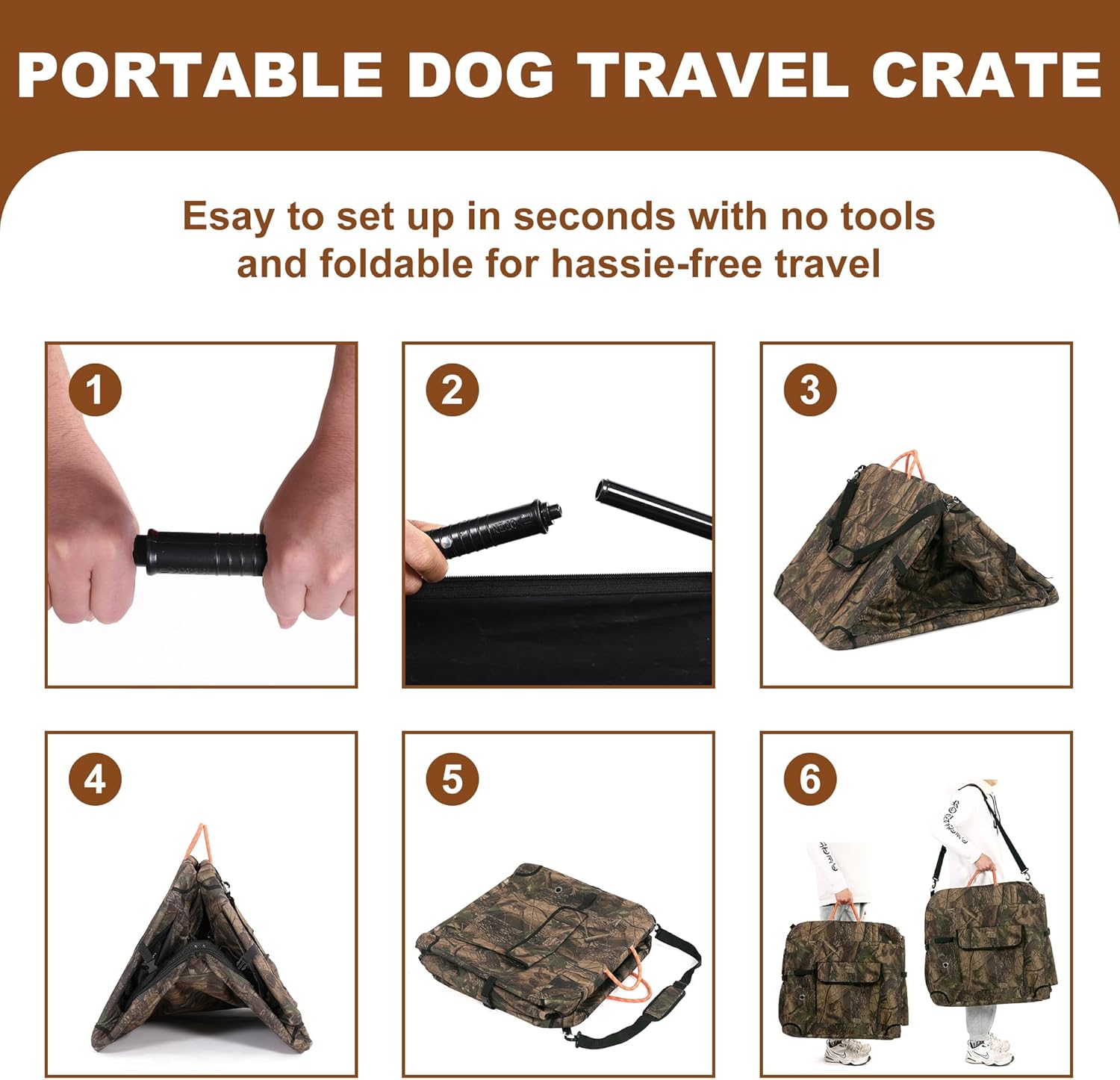 KOOPRO Camo TravelDog Crate