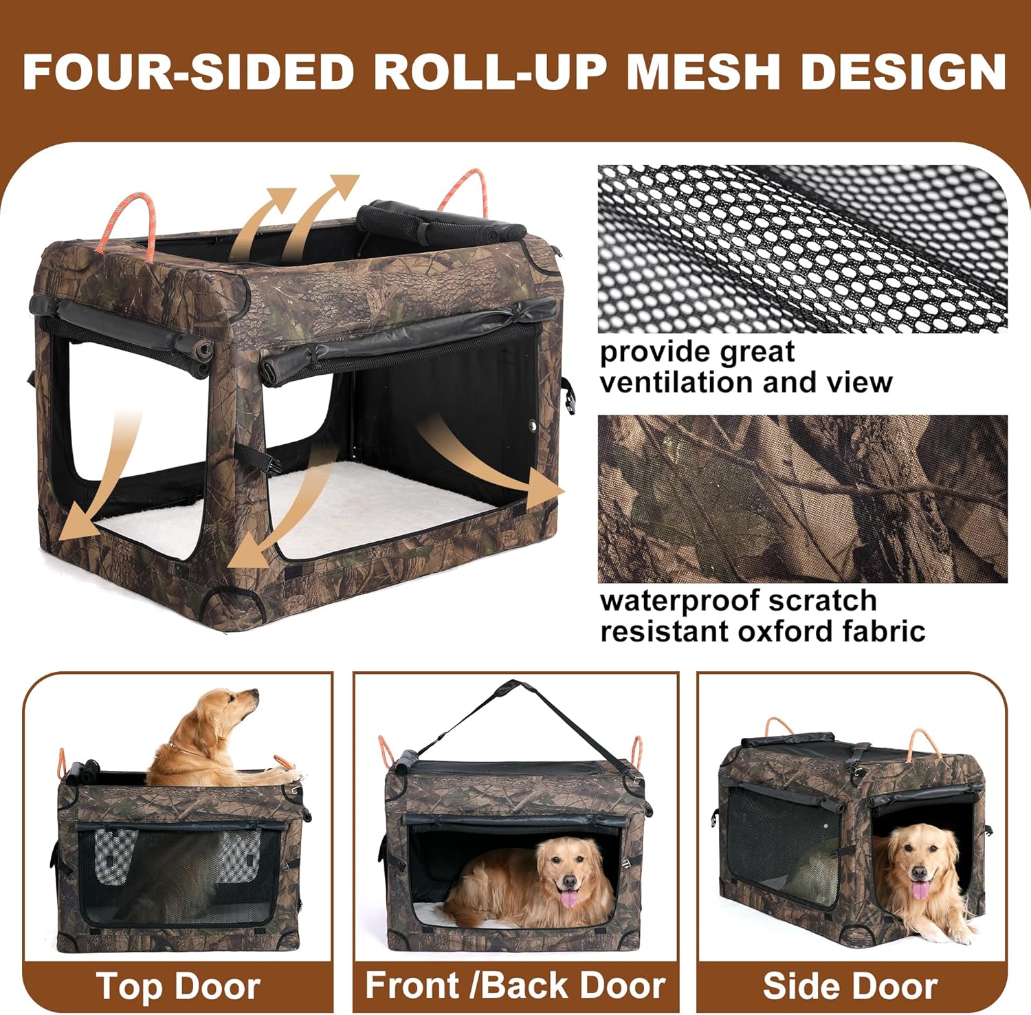 KOOPRO Camo TravelDog Crate