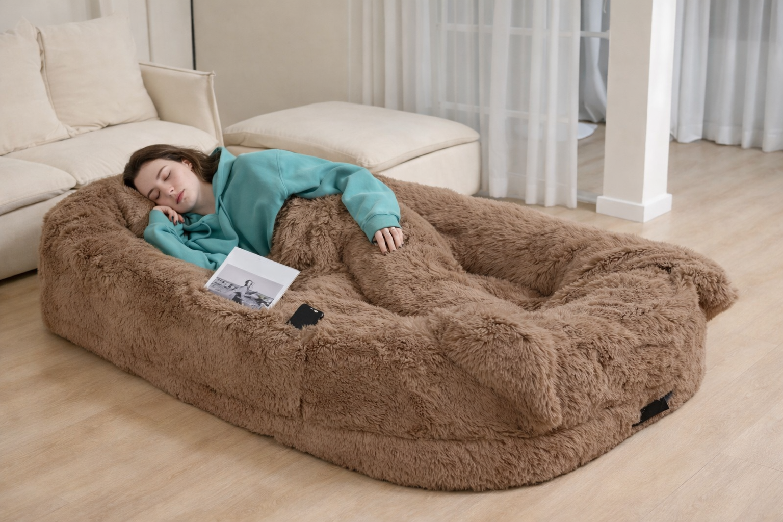 THE PLUFL CozyNap Human-Pet Bed