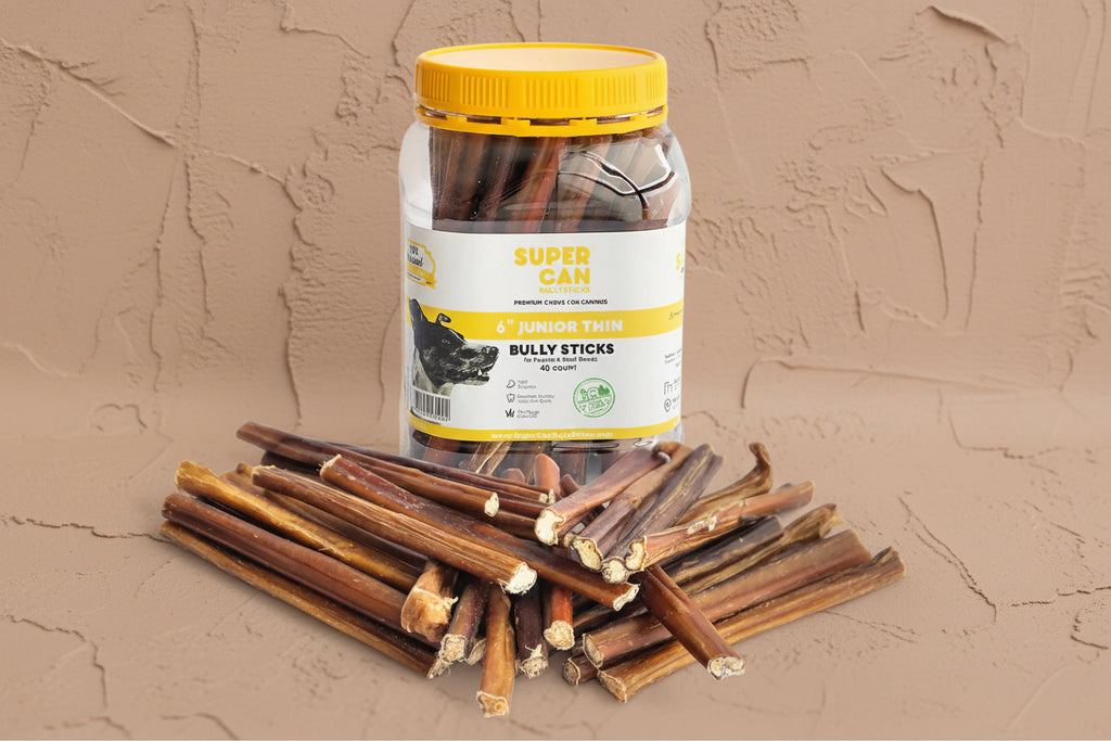 40PCS Grassland Beef Bully for Strong Chewers